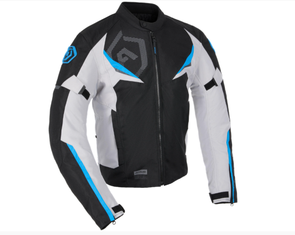 Motorrad-Textiljacke "Eyoshi 3.0" - ARMR - wasserdicht - schwarz/grau/blau